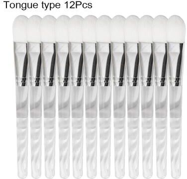 Uplifted Finds 12 Piece Transparent Crystal Rod Facial Mask Brush Set 12 Pcs Tongue Type