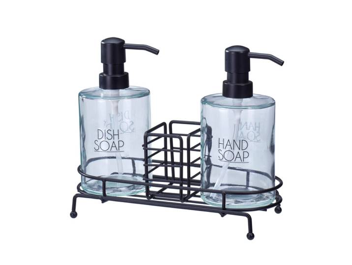 Seifenspender Set Glas 3-teilig