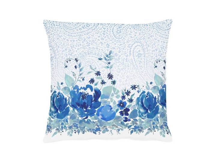 Kissen Summer Garden IV Blau/Blau 48cm Baumwollstoff