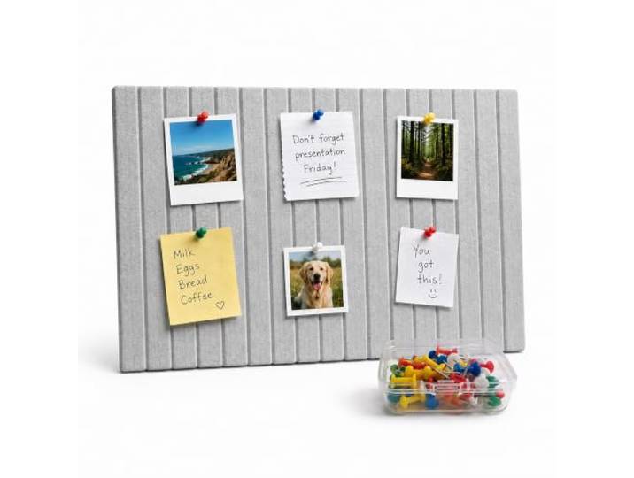 Lot de 2 tableaux en feutre Relaxdays\, rectangles autocollants\, gris foncé Bureau et maison\, feutre\, 30 x 40 cm\, panneau en feutre avec punaises