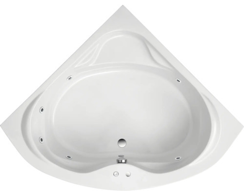 OTTOFOND Einbau Whirlpool Eckbadewanne Giona 145 x 145 cm weiß glänzend 56140
