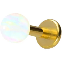 Titan Labret mit Innengewinde SYNTHETISCHER OPAL