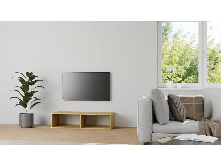 Niedriges Hifi-Rack Eiche Natur geölt