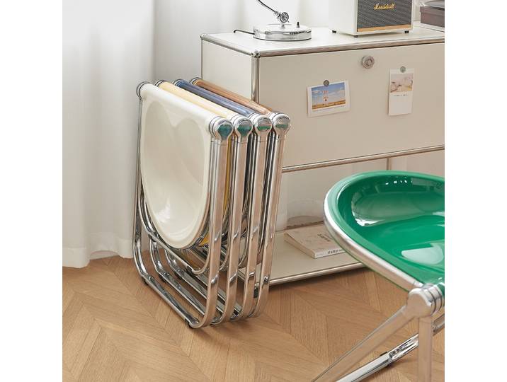 Chaise pliante de loisirs médiévale, tabouret transparent, chaise de loisirs pour photos, tabouret de maquillage en acrylique, table et chaise pour café