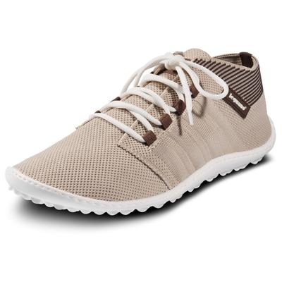 Barfußschuh LEGUANO "BEAT", Damen, Gr. 39, ungefüttert, beige, Textil, Schuhe Barfußschuh, Freizeitschuh, Halbschuh, Schnürschuh für Maschinenwäsche geeignet