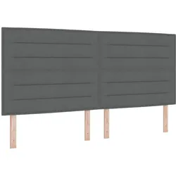 vidaXL Kopfteil mit Kopfteil Dunkelgrau 200 cm Kunstleder