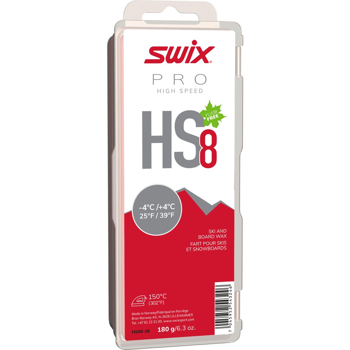Swix HS8 Red, -4°C/+4°C, 180g neutral HS08-18