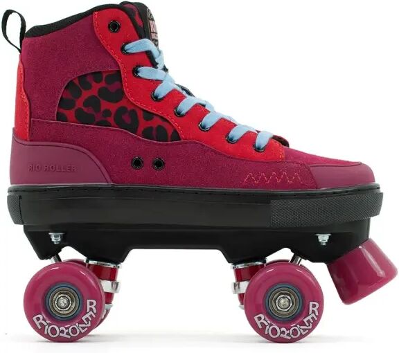 Roller Skates Rio Roller Beats Leopard (Red/Leopard - 5)  - Red - Size: 5 UK