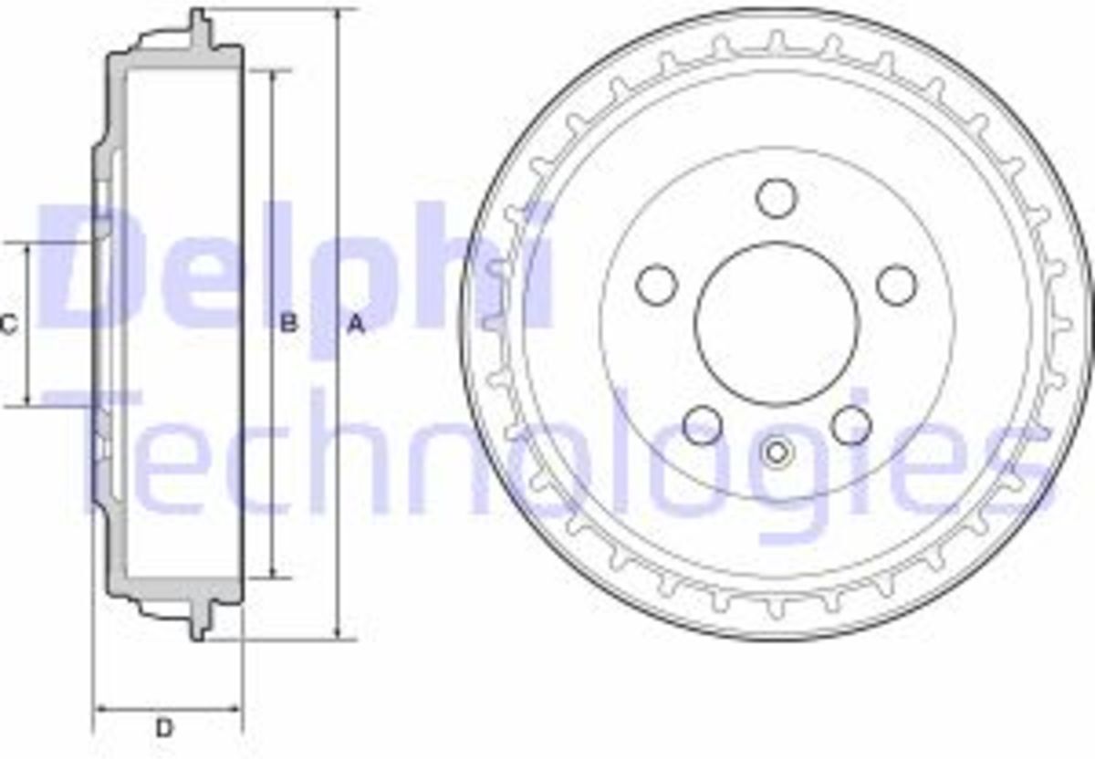 Delphi Tamburo freno BF563