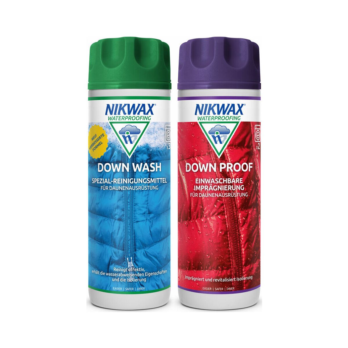 Nikwax Down Wash Direct + Downproof, 2x300ml neutral (000) 465200000000