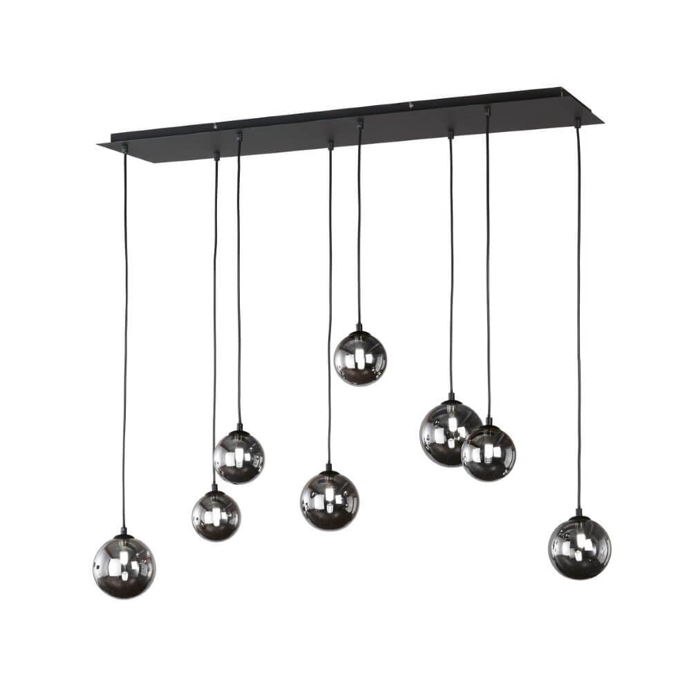 Fischer & Honsel Bala 8-lichts hanglamp zwart