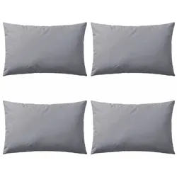 Décoshop26 - Set mit 4 Gartenkissen 60 x 40 cm grau DEC020105 DEC020105