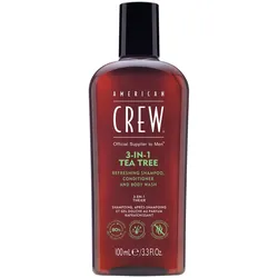 100ml American Crew 3In1 Tea Tree Shampoo, Conditioner & Body Wash