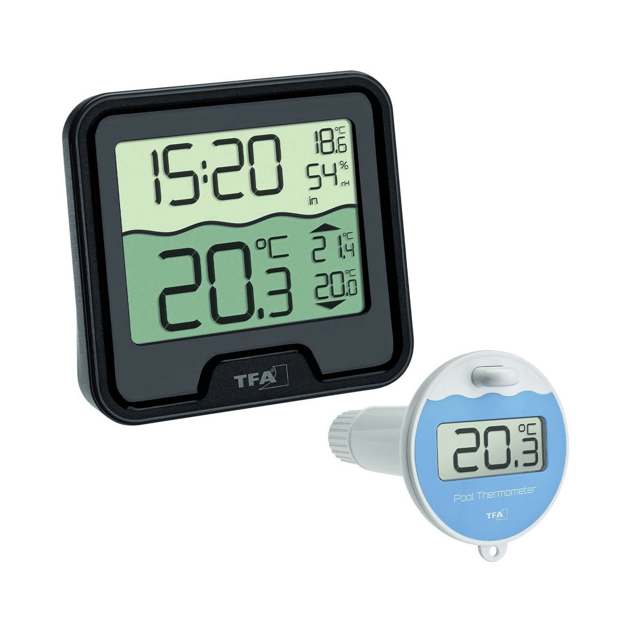 TFA Poolthermometer 30.3066 MARBELLA schwarz