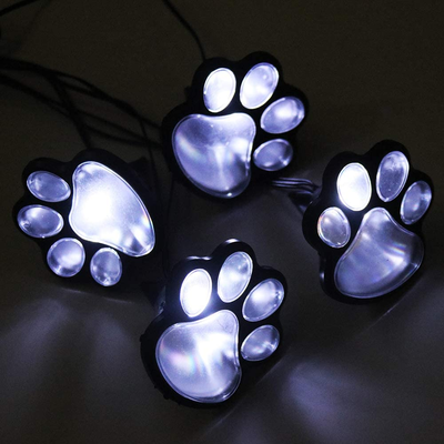 HomeDecorAndMore LLC Paw Print Solar LED Garden Lights Eco Friendly Outdoor Decor White Light