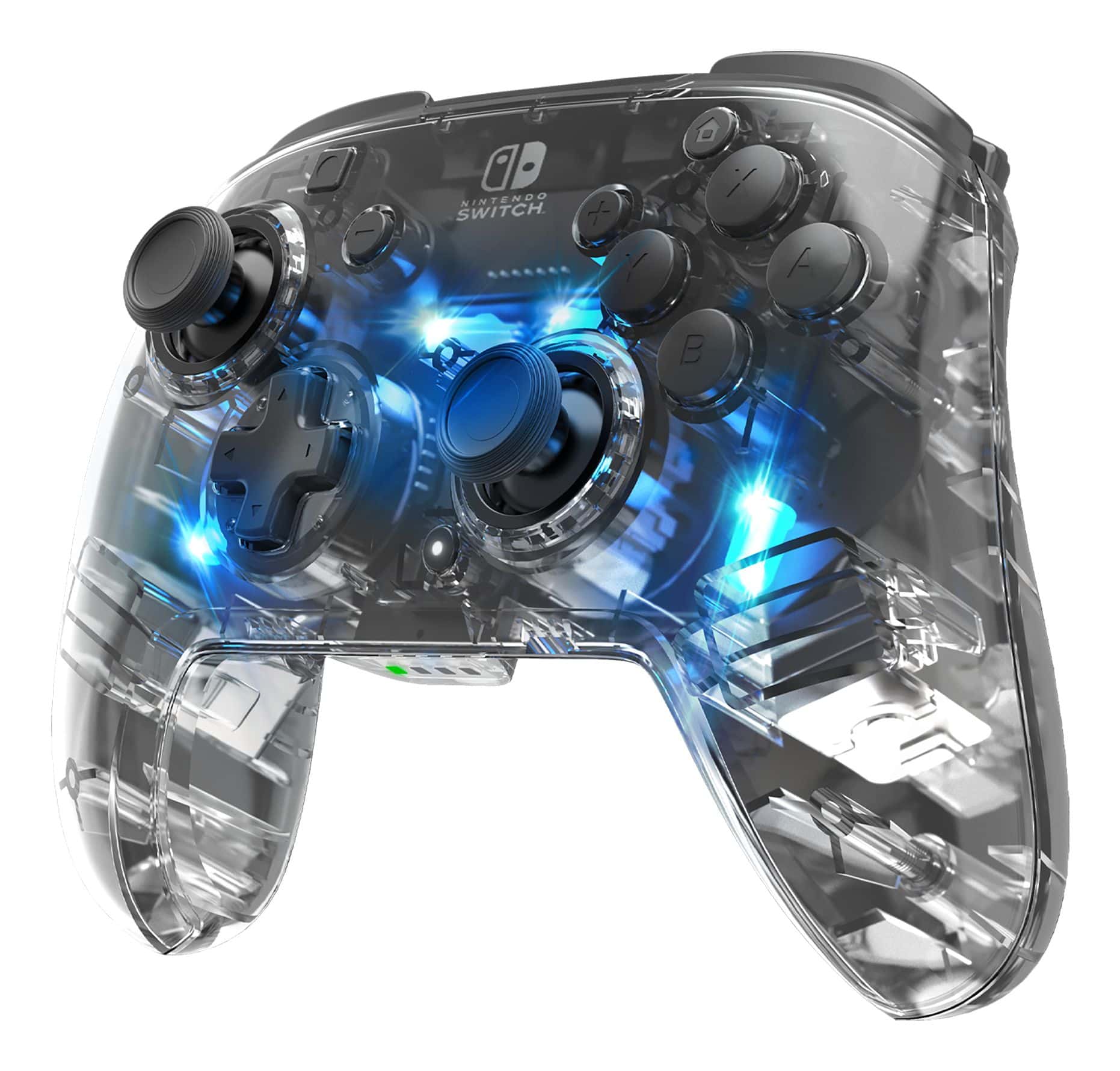 PDP Afterglow Analog / Digital Gamepad für Nintendo Switch, Nintendo Switch Lite, Nintendo Switch OLED (Schwarz, Transparent) 500-137-EU