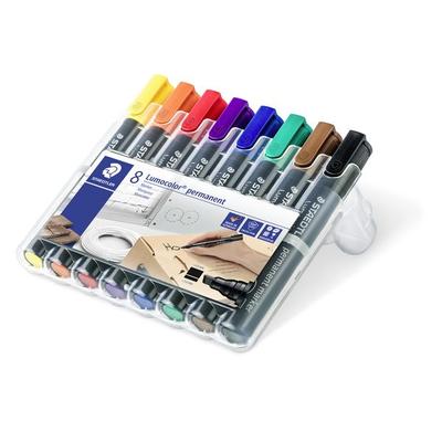 STAEDTLER Marker Lumocolor 350 parmanent, Keilspitze, 10er Set