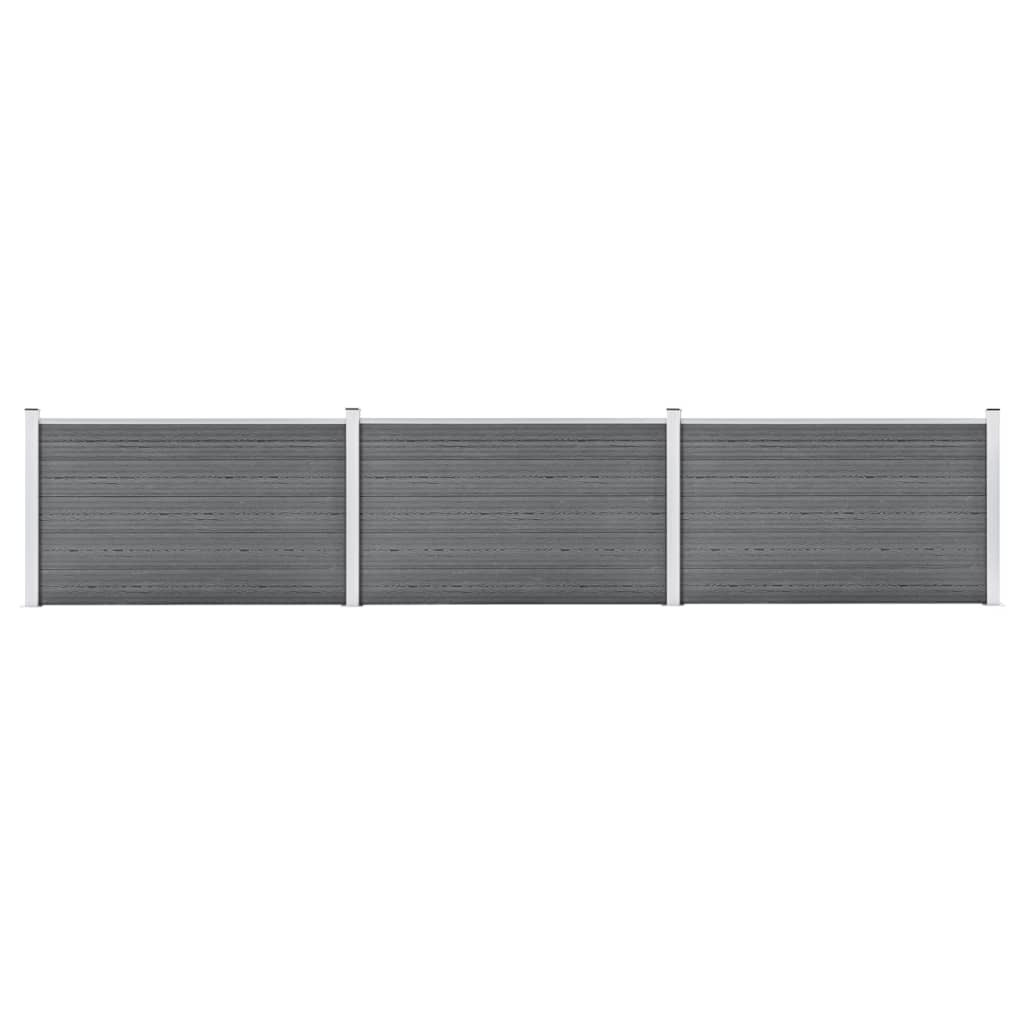 The Living Store Tuinhek WPC, grijs, B: 526 cm, H: 106 cm
