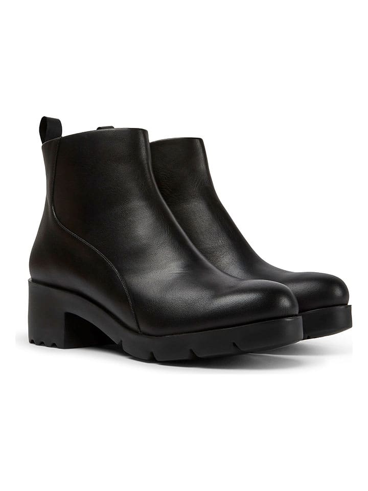 Camper Leder-Ankle-Boots in Schwarz - 39