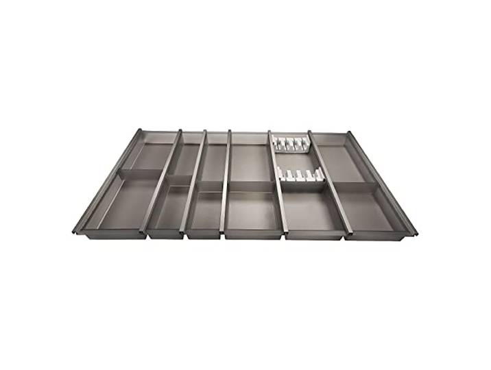SOTECH 90er Cuisio Besteckeinsatz graphit transluzent mit Messerblock Besteckkasten Schubladeneinsatz von SOTECH