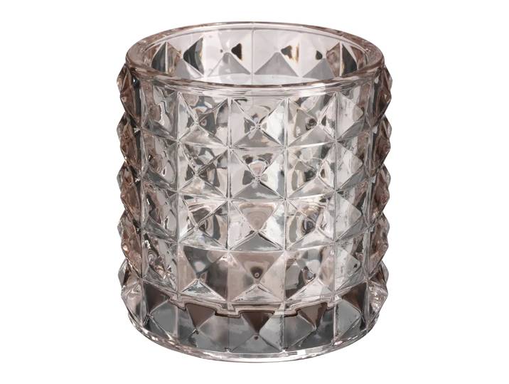 Teelichthalter Elegance, Johann Jakob, rosa, Glas