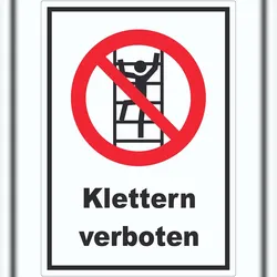 HB-Druck Aufkleber Klettern verboten A6 (105x148mm)