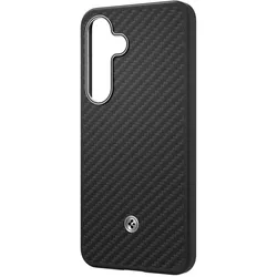 SAMSUNG Spigen Enzo Aramid Magnet für Samsung Galaxy S25 Black Silver