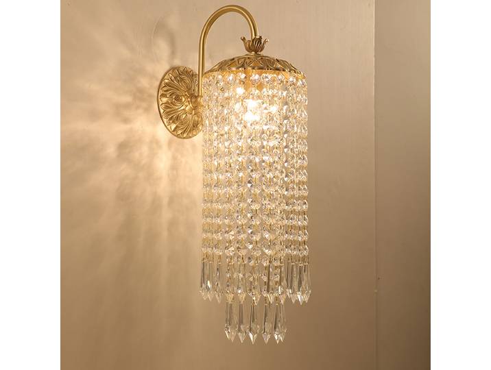 Lumière européenne et américaine de luxe Led applique murale en cristal décoration de la maison salon chambre couloir escalier applique murale