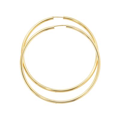 Paar Creolen JOBO, gold (gelbgold 333), Ohrringe, Damen, 60mm, Gelbgold 333, rund 333 Gold