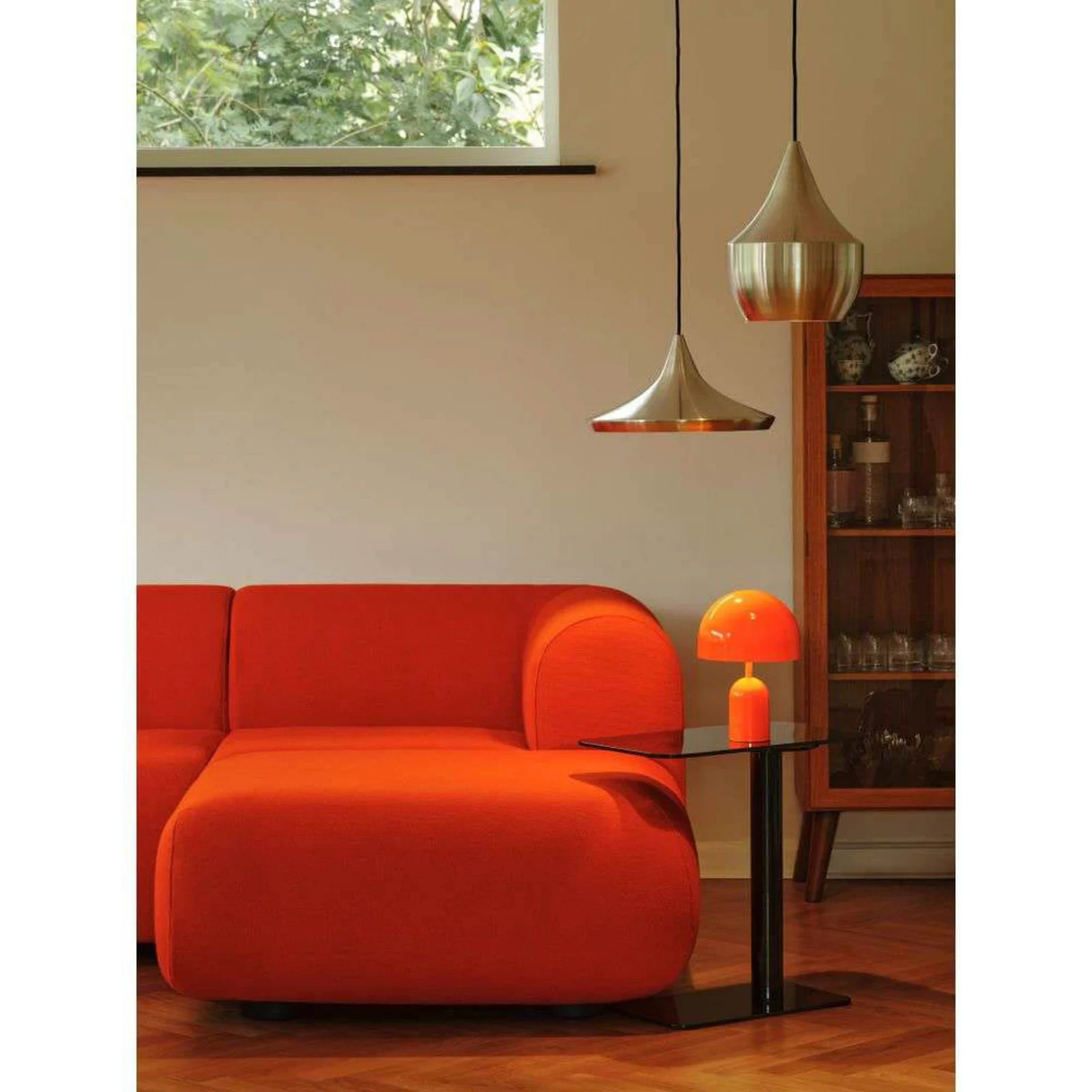 Tom Dixon Beat Unbeaten Wide LED hanglamp van aluminium voor de woonkamer