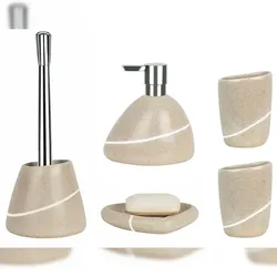 spirella Badserie Etna Stein Sand 5-teilig