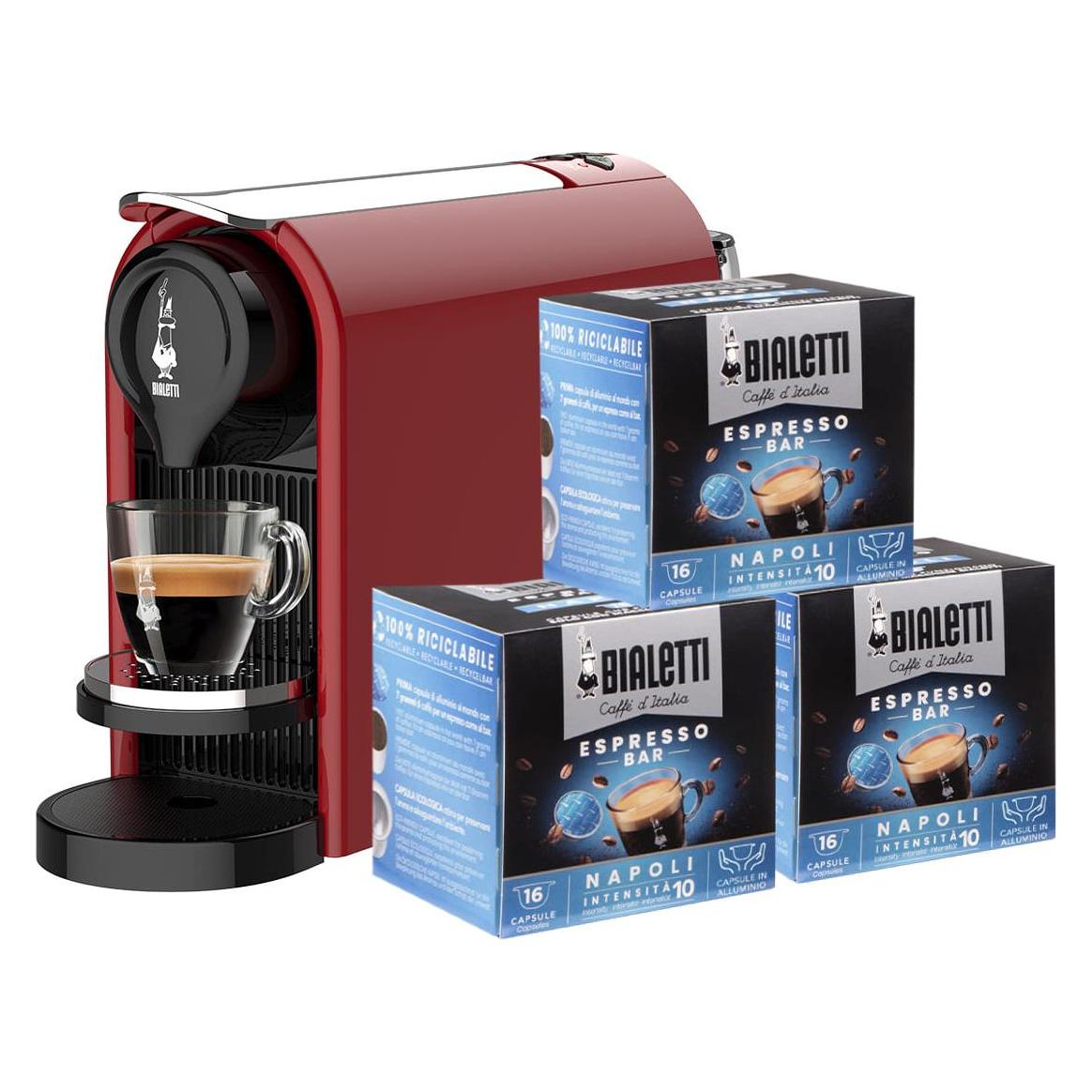 Bialetti Macchina Caffe' Gioia Plus Rosso Include (098150542)