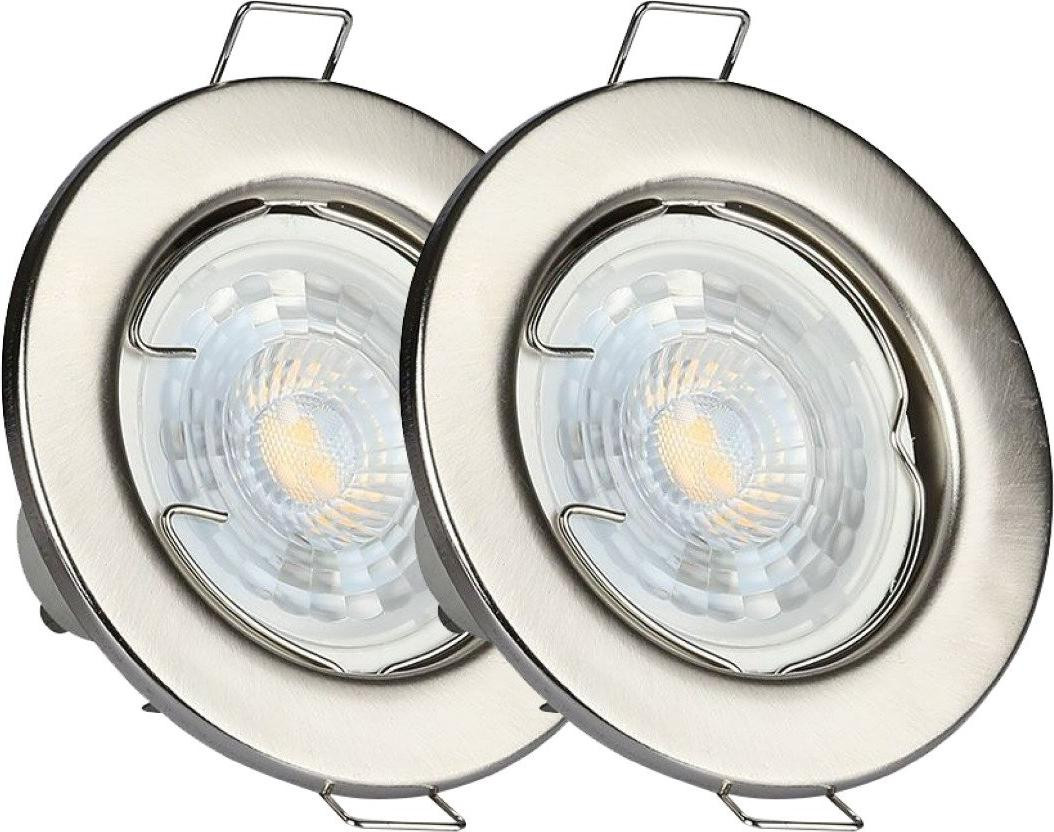 V-TAC GU10 LED-inbouwspots Nikkel Mat IP20