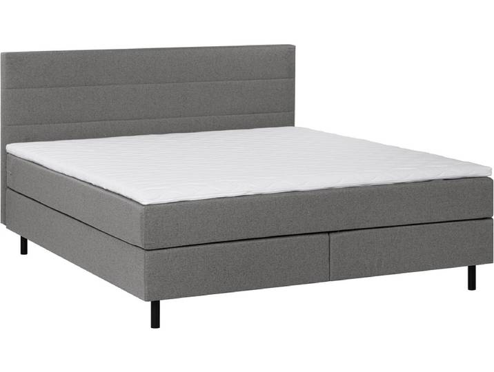 Boxspringbett ROOKIE grau 140x200cm weich