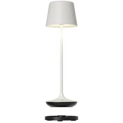 LED-Tischleuchte Bari Leonardo Aluminium weiß, 25 cm