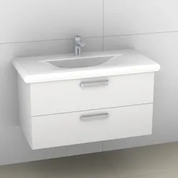 Artiqua 415 Waschtischunterschrank für Living Style 814437 Weiß Hochglanz, 415-WU2L-L18-7016-68 415-WU2L-L18-7016-68