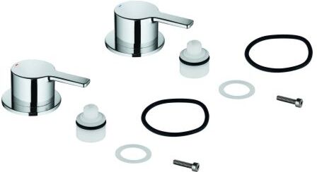 Grohe Griffpaar Lineare 48357 48357000 Markierung blau/rot chrom