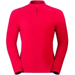 ODLO Herren Rollkragen m.RV lg.Arm He/Uni Midlayer 1/2 zip ORSINO, Größe M in Rot Rot