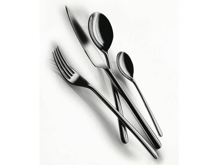Besteck-Set, Edelstahlfarben, Metall, 24-teilig, Besteck, Besteck-Sets
