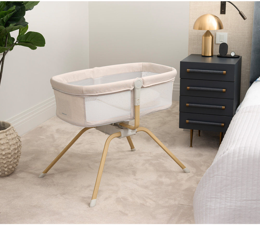 BabyMore Air Motion Gliding Crib Cream 74cm H X 91cm W X 63cm L