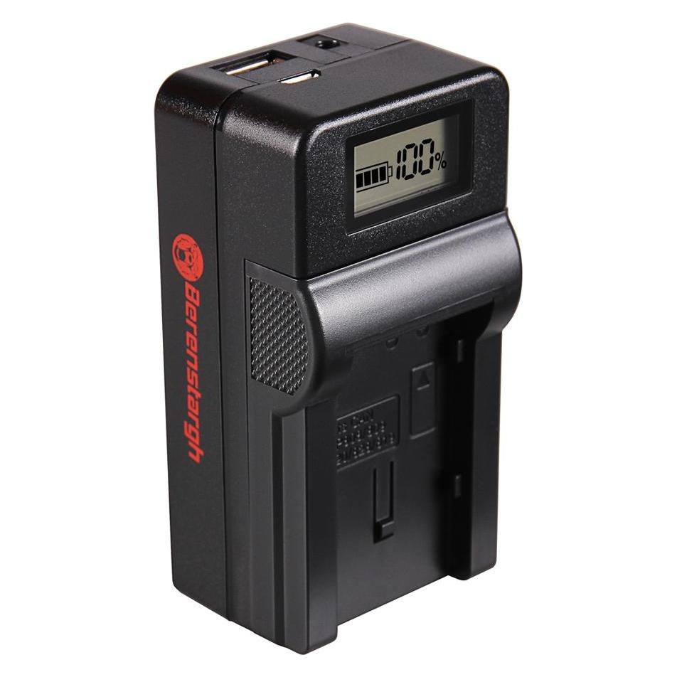 Berenstargh Synchron USB Ladegerät f. Canon BP-808 FSxx FS10 FS-10 FS100 FS-100 FS11 FS-11 BP-808 HF (Kamera Akku Ladegerät) (61064042)