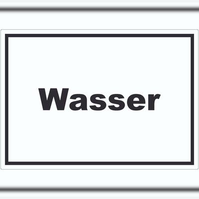 HB-Druck Wasser Aufkleber mit Text Anschluss waagerecht A5 (148x210mm)