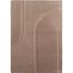 Teppich Wohnzimmer Boho Pflegeleicht Waschbar Schlafzimmer OEKO-TEX Beige 160x230 cm Fußbodenheizung geeignet – LAVAREDO von Kadima Design