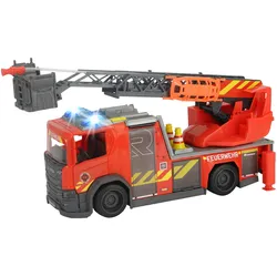 Dickie Toys Feuerwehr Scania mit Drehleiter, rot