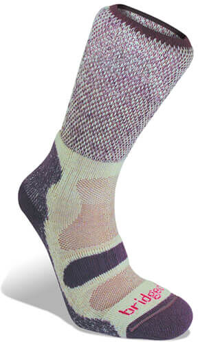 Bridgedale Womens Hike Lightweight Coolmax Comfort Boot Socks Plum