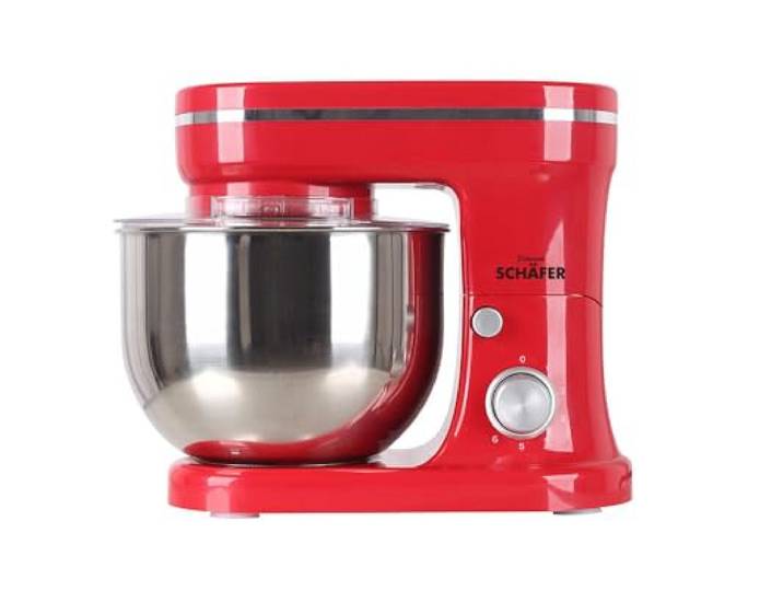 Schäfer 1200 Watt Küchenmaschine Knetmaschine Rührmaschine ROT