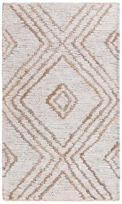 NAVATEXTURA Bali Beige Hand-woven Dhurrie Jute Rug