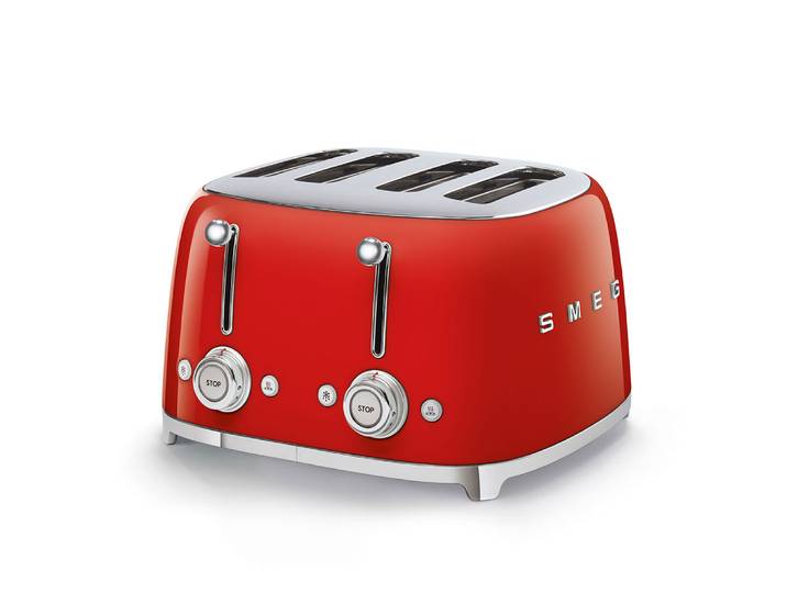 Grille-pain vintage 4 tranches rouge smeg