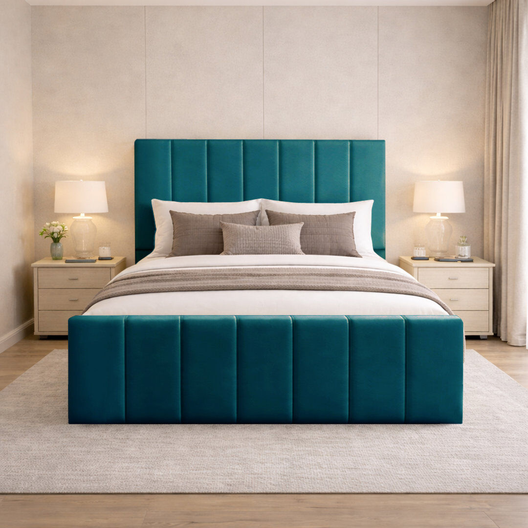 17 Stories Connell Upholstered Storage Bed Frame Mallard Kingsize (5')