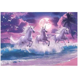 FOTOTAPETE Kinderzimmer Einhorn Pferde 350x250
